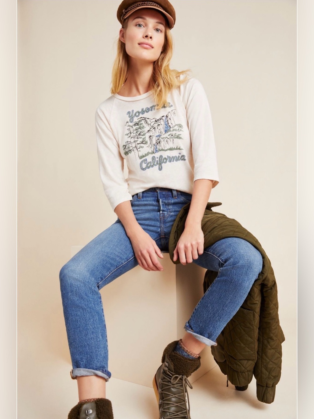 Anthropologie Burning Torch Yosemite Graphic Tee Small